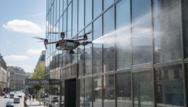 Le nettoyage de bâtiments par drone : une révolution pour l'entretien urbain efficace